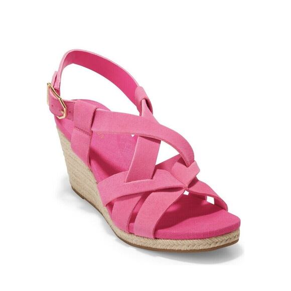 Cole Haan Shoes - Cole Haan Size 9 M CRYSTAL WEDGE Fuchsia Suede Sandals